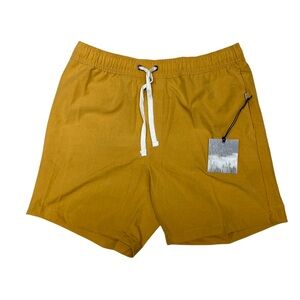 NWT Onia Men's Apricot Yellow Land To Water Chambray Shorts size medium